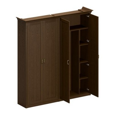 Perseo ПС 352 ДМ (Дуб мелвилл) Шкаф высокий комбинированный, для одежды + для документов с закрытыми дверями