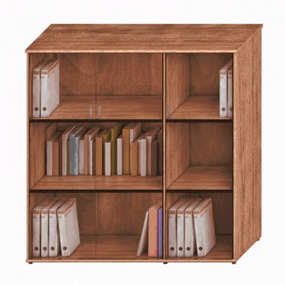 Престиж Исп.19 (Темный орех) Шкаф комбинированный средний (стекло + стекло узкий)