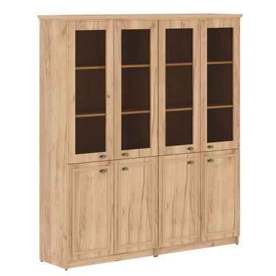 Raut RHC 180.2 (Дуб бофорд) Шкаф высокий 2-х секционный комбинированный