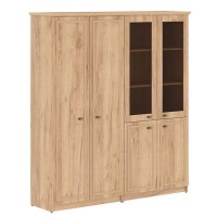 Raut RHC 180.6 (Дуб бофорд) Шкаф с гардеробом и комбинированным стеллажом