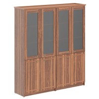 Raut RHC 180.2 (Орех даллас) Шкаф высокий 2-х секционный комбинированный