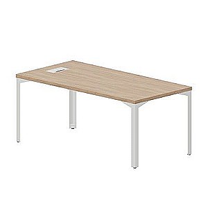 RY1809 OWBL (Светлый дуб/Белый) Стол руководителя с аутлетом