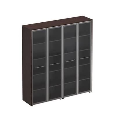 Reventon МЕ 361 ВТ (Венге тёмный) Шкаф комбинированный высокий (стекло + стекло)