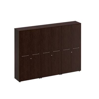 Reventon МЕ 380 ВТ (Венге тёмный) Шкаф комбинированный высокий (закрытый + одежда + закрытый)