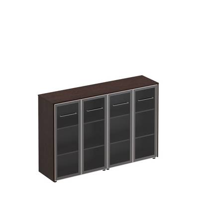 Reventon МЕ 323 ВТ (Венге тёмный) Шкаф комбинированный средний (стекло + стекло)