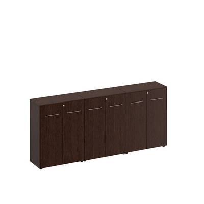 Reventon МЕ 337 ВТ (Венге тёмный) Шкаф комбинированный средний (закрытый + закрытый + закрытый)