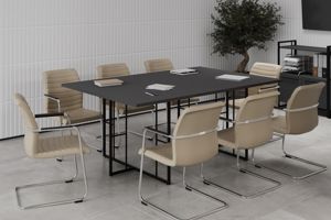 Переговорные столы Rift Direct антрацит/черный металл