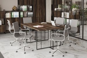 Переговорные столы Rift Direct дуб мали/антрацит металл