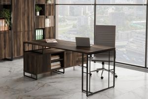 Кабинет Rift Direct дуб мали/черный металл