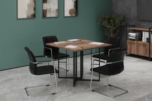 Переговорные столы Rift Direct дуб табак/черный металл
