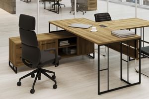 Кабинет Rift Direct дуб винченцо/черный металл