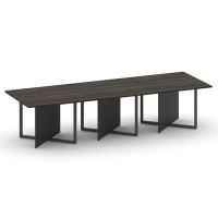 Шифт SK.SP-KV-110-3.P (Дуб мали/Антрацит/металл антрацит) Стол переговорный, тройной, прямоугольный