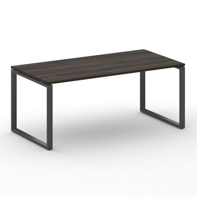 Шифт SK.SR-180.P (Дуб мали/металл черный) Стол руководителя прямой без тумбы