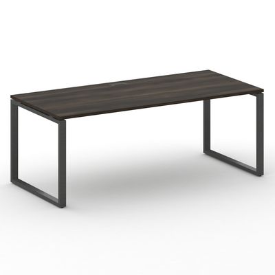 Шифт SK.SR-200.P (Дуб мали/металл черный) Стол руководителя прямой без тумбы