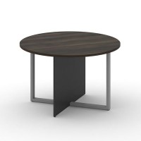 Шифт SK.SP-KR-120.P (Дуб мали/Антрацит/металл серый) Стол переговорный, круглый