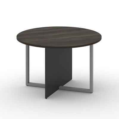 Шифт SK.SP-KR-120.P (Дуб мали/Антрацит/металл серый) Стол переговорный, круглый