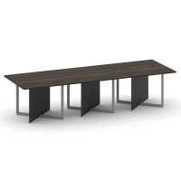 Шифт SK.SP-KV-110-3.P (Дуб мали/Антрацит/металл серый) Стол переговорный, тройной, прямоугольный