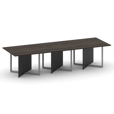 Шифт SK.SP-KV-110-3.P (Дуб мали/Антрацит/металл серый) Стол переговорный, тройной, прямоугольный