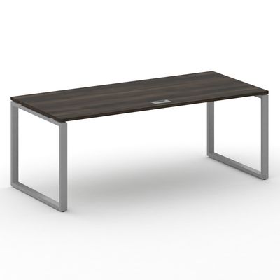 Шифт SK.SR-200.P (Дуб мали/металл серый) Стол руководителя прямой без тумбы