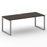 Шифт SK.SR-200.P (Дуб мали/металл серый) Стол руководителя прямой без тумбы