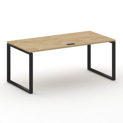 Шифт SK.SR-180.P (Тиквуд светлый/металл антрацит) Стол руководителя прямой без тумбы