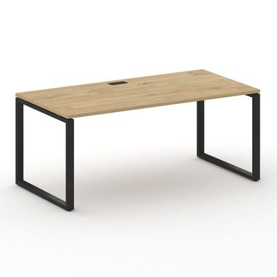 Шифт SK.SR-180.P (Тиквуд светлый/металл антрацит) Стол руководителя прямой без тумбы