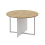 Shift SK.SP-KR-120 (Тиквуд светлый/Белый бриллиант) Стол переговорный, круглый