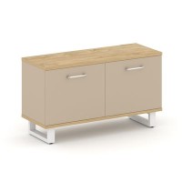 Шифт SK.GR-M.P (Тиквуд светлый/Капучино/металл белый) Греденция малая