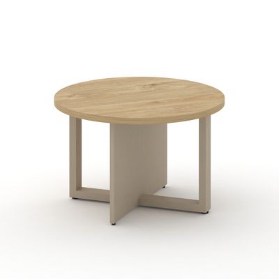 Шифт SK.SG-KR-70.P (Тиквуд светлый/Капучино/металл капучино) Стол журнальный, круглый