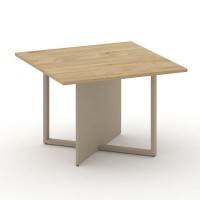 Шифт SK.SP-KV-110-1.P (Тиквуд светлый/Капучино/металл капучино) Стол переговорный, квадратный