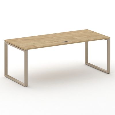 Шифт SK.SR-200.P (Тиквуд светлый/металл капучино) Стол руководителя прямой без тумбы