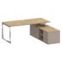 Shift SK.SRG-200 -R (Тиквуд светлый/Капучино) Стол руководителя с опорной греденцией, правый