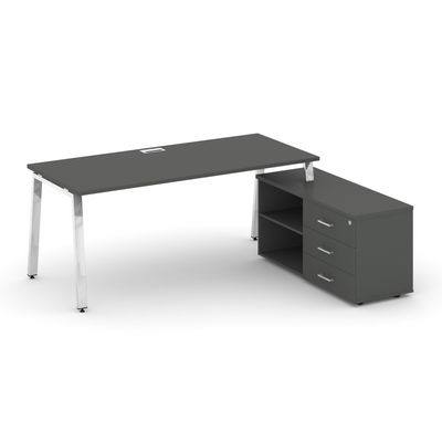 Style Project Direct Lux M-SN-6A.SRG-016.M(R) (Антрацит) Стол письменный с греденцией правой