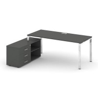Style Project Direct Lux M-SN-6P.SRG-013.M(L) (Антрацит) Стол письменный с греденцией левой