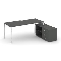 Style Project Direct Lux M-SN-6P.SRG-024.M(R) (Антрацит) Стол письменный с греденцией правой