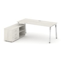 Style Project Direct Lux M-SN-6A.SRG-015.M(L) (Дуб наварра) Стол письменный с греденцией левой