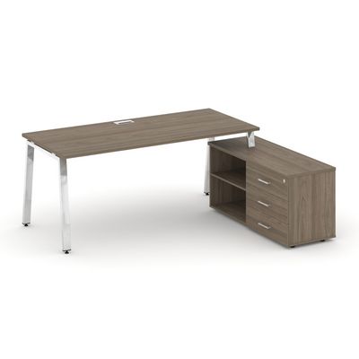 Style Project Direct Lux M-SN-6A.SRG-025.M(R) (Вяз благородный) Стол письменный с греденцией правой