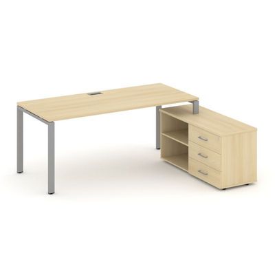 Style Project Direct SN-6P.SRG-013.M(R) (Акация лорка/металл Серый) Стол письменный с греденцией правой