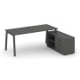 Style Project Direct SN-6A.SRG-015.M(R) (Антрацит/металл Антрацит) Стол письменный с греденцией правой