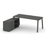 Style Project Direct SN-6A.SRG-025.M(L) (Антрацит/металл Антрацит) Стол письменный с греденцией левой