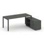 Style Project Direct SN-6P.SRG-013.M(R) (Антрацит/металл Антрацит) Стол письменный с греденцией правой