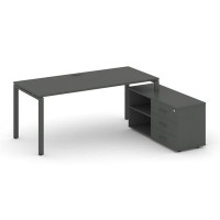 Style Project Direct SN-6P.SRG-023.M(R) (Антрацит/металл Антрацит) Стол письменный с греденцией правой