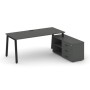 Style Project Direct SN-6A.SRG-025.M(R) (Антрацит/металл Черный) Стол письменный с греденцией правой