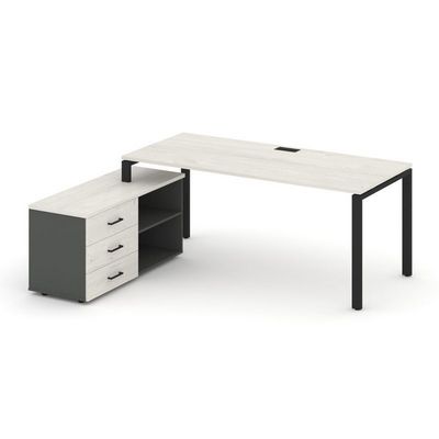 Style Project Direct SN-6P.SRG-013.M(L) (Дуб наварра/Антрацит/металл Черный) Стол письменный с греденцией левой