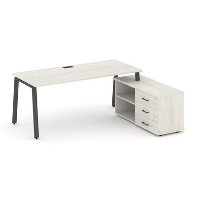 Style Project Direct SN-6A.SRG-025.M(R) (Дуб наварра/металл Антрацит) Стол письменный с греденцией правой