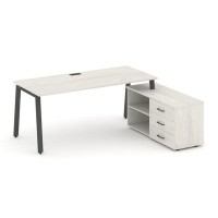 Style Project Direct SN-6A.SRG-026.M(R) (Дуб наварра/металл Антрацит) Стол письменный с греденцией правой