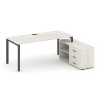 Style Project Direct SN-6P.SRG-014.M(R) (Дуб наварра/металл Антрацит) Стол письменный с греденцией правой