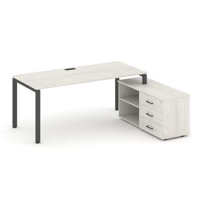 Style Project Direct SN-6P.SRG-025.M(R) (Дуб наварра/металл Антрацит) Стол письменный с греденцией правой