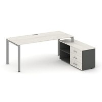 Style Project Direct SN-6P.SRG-016.M(R) (Дуб наварра/Антрацит/металл Серый) Стол письменный с греденцией правой