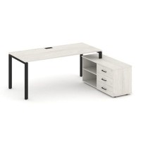 Style Project Direct SN-6P.SRG-014.M(R) (Дуб наварра/металл Черный) Стол письменный с греденцией правой